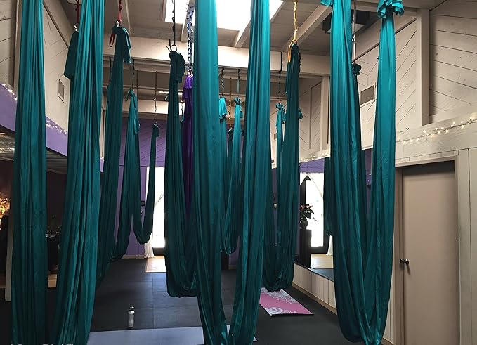F.Life Aerial Silk Yoga Hammock & Swing for yoga Inversion,Strength training,starter hardware kit-StrideForce Fitness