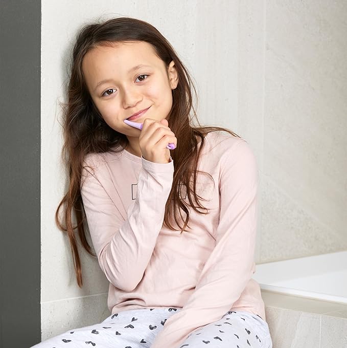 Jordan* Kids Toothbrush | 6-9 Years, Soft Bristles, BPA Free | 4 Pack | Blue & Pink Step 3