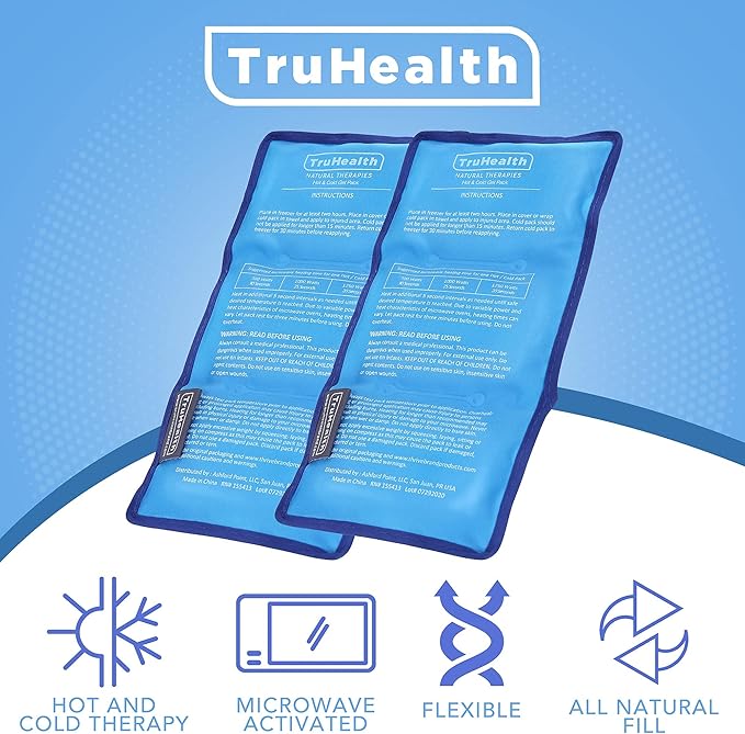 Reusable Ice Pack (Pack of 2) for Injuries - Hot & Cold Gel Ice Packs for Injuries & Back Pain Relief-StrideForce Fitness