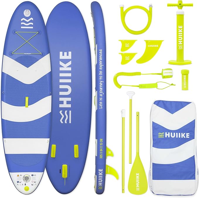 Inflatable Paddle Board for Adults with Accessories Included, Oar, Fins, Pump. Stand Up Paddleboard Great Stability and Resistance. 10’ x 33" x 5.9", Maximum Load 286 lb-StrideForce Fitness