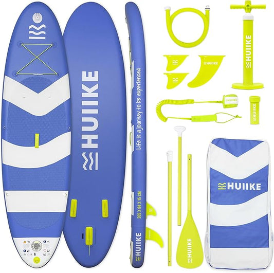 Inflatable Paddle Board for Adults with Accessories Included, Oar, Fins, Pump. Stand Up Paddleboard Great Stability and Resistance. 10’ x 33" x 5.9", Maximum Load 286 lb-StrideForce Fitness