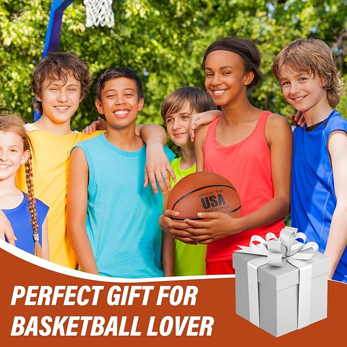 HyDren 12 Pcs Basketballs Bulk with Pump Donation Supplies Size 5/6/7 Deflated Basketball for Outside Sport Operation Machine Stitched Ball-StrideForce Fitness