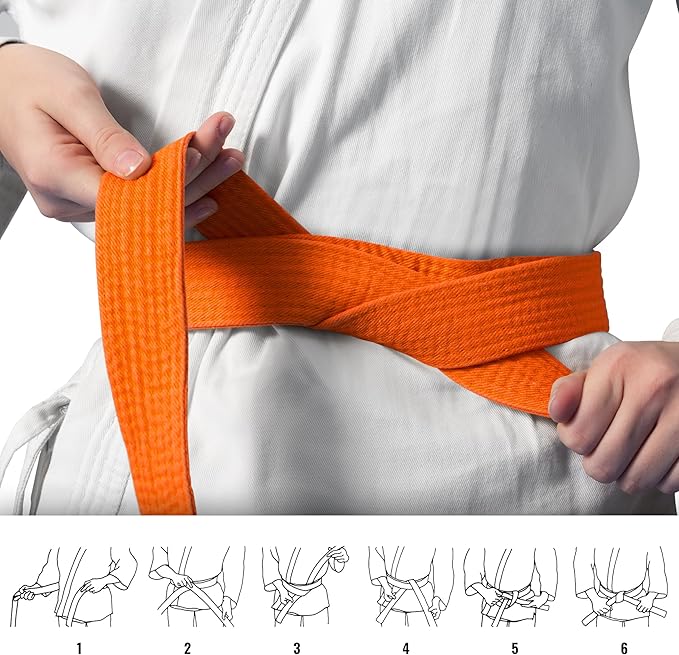 DXM SPORTS BJJ Jiu Jitsu Belt - Taekwondo Karate Belt - Martial Arts Uniform Ranking Judo Belt Double Stitched for Kids Adult-StrideForce Fitness