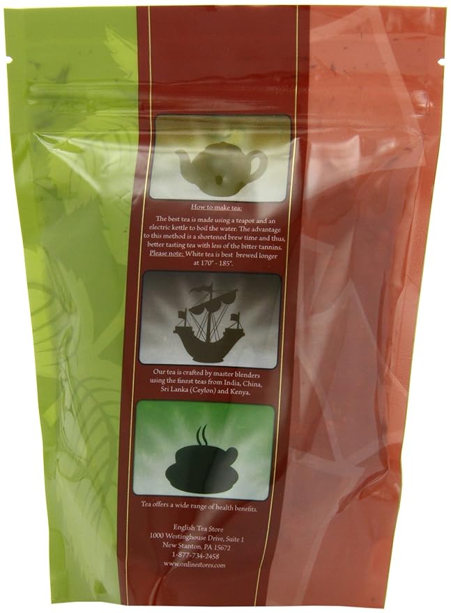 English Tea Store Blue Eyes Herbal Tea Pouches - 4oz | Loose Leaf Fruit Tea Blend with Caramel Cornflower Petals | Refreshing Caffeine Free Summer Cooler or Winter Reminder-StrideForce Fitness
