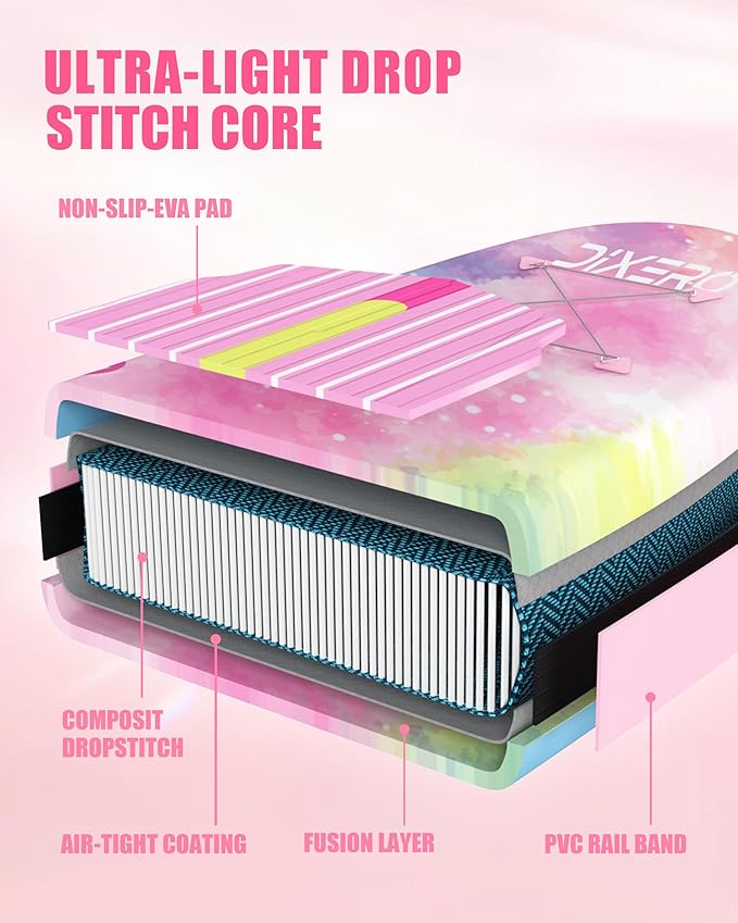 Inflatable Stand Up Paddle Board with SUP Accessories, Anti-Slip EVA Deck, 11'*33" Inflatable Paddle Boards for Adults & Youth of All Skill Levels-StrideForce Fitness