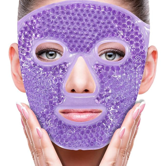 ZNÖCUETÖD Face Ice Mask Facial Ice Packs Gel Hot Cold Compress for Post Oral, Dental, Nose,Facelift Plastic Cosmetic & Laser Surgery Recovery Puffiness Swelling Dark Circles & Headaches