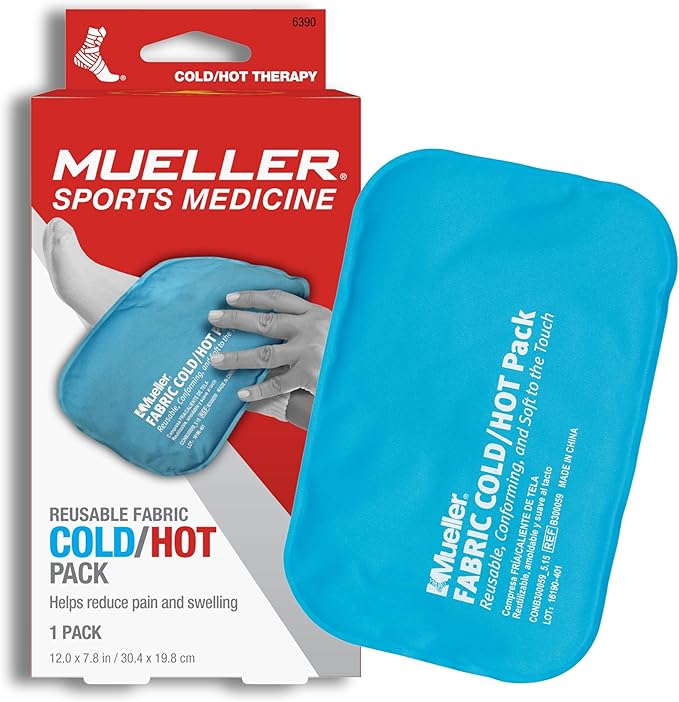 MUELLER Sports Medicine Reusable Fabric Cold & Hot Pack, Ice Pack for Injuries and Pain Relief, Blue-StrideForce Fitness