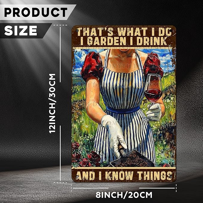 Gardening Decor That's What I Do I Garden Vintage Metal Sign for Home Yard Garden Backyard Garage Man Cave Shed Office Craft Room 12 * 8inch-StrideForce Fitness