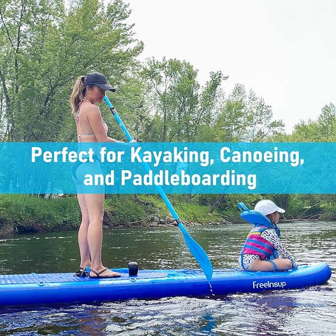 Freein 3-Piece Adjustable & Floating SUP Paddle - Fiberglass Shaft, Nylon Blade (71-83")-StrideForce Fitness