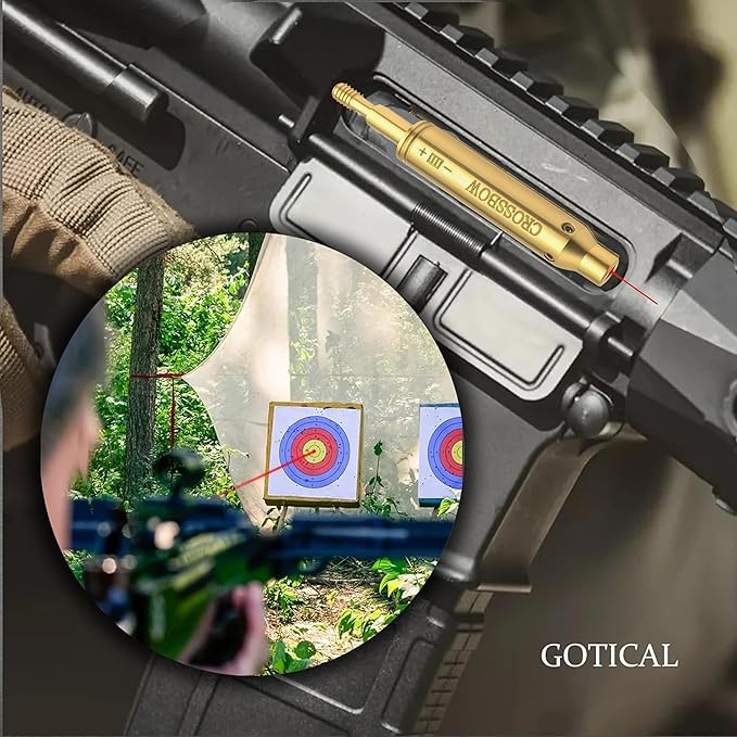 GOTICAL Archery Crossbow Bow Arrow Red Laser Sighting Tool Boresighter Bore Sight-StrideForce Fitness