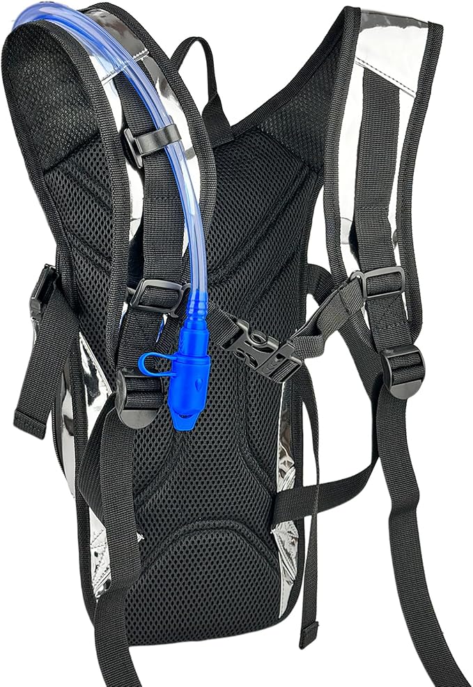 Reflective Hydration Backpack, Hydration Pack - Water Backpack with 2L/3L Hydration Bladder, Essential for Festivals - Rave Hydration Pack for Hiking, Running, Cycling, and Festivals-StrideForce Fitness