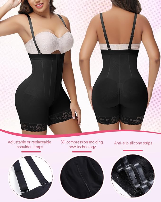 SHAPSHE Faja Colombianas Moldeadoras Body Shaper Strapless Shapewear Stage High Compression Garment Butt Lifter Tummy Control-StrideForce Fitness