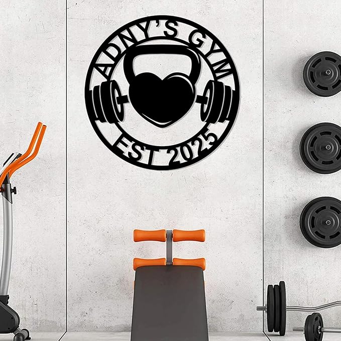 Luxury Personalized Gym Metal Sign, Custom Home Gym Sign, Home Gym Decorations, Gifts for Fitness Lovers, Workout Room Decor, Gym Signs for Home Gym, Christmas Gifts 3-StrideForce Fitness