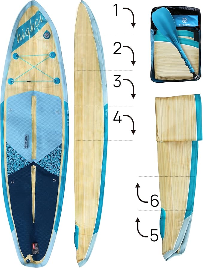 Highpi Inflatable Stand Up Paddle Board for Youth and Adults – Wide Sup with Premium Accessories, Blow Up Paddleboard for Surfing, Fishing, Yoga & More-StrideForce Fitness