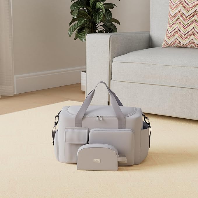 FIORETTO Women's Gym Duffle Bag with Shoes Compartment, 37L Capacity, Ideal for Travel, Gym, Sports, Duffel, Weekender-StrideForce Fitness