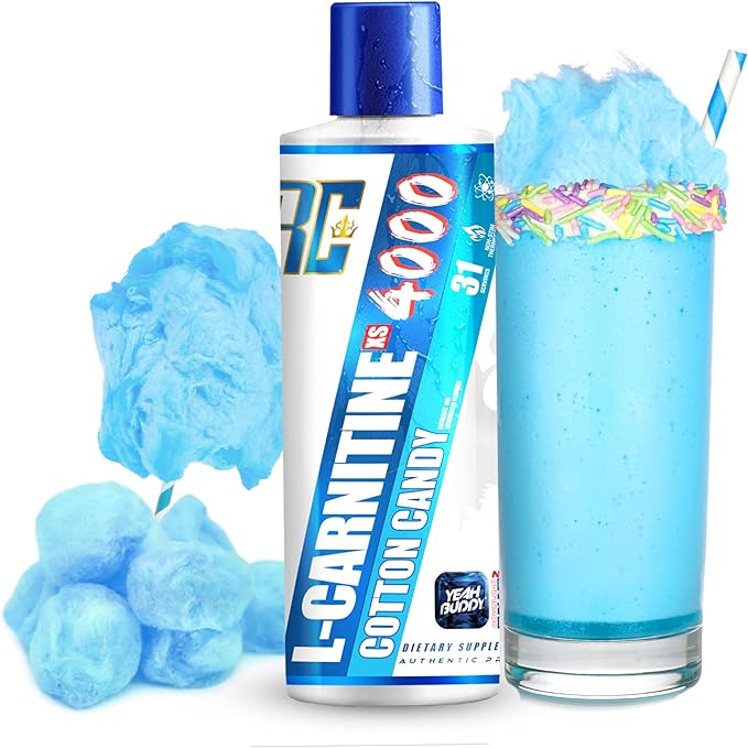 Ronnie Coleman Signature Series L Carnitine XS 4000 Liquid, Stimulant Free, Sugar Free, Zero Carbs, Lean Muscle Strength Support for Men & Women, 16 Oz (16 oz, Cotton Candy (4000))-StrideForce Fitness