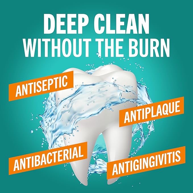 TheraBreath Deep Clean Mouthwash, Antiseptic Benefits, Fresh Mint Flavor, Dentist Formulated, Alcohol Free, 16 fl oz (Pack of 2)