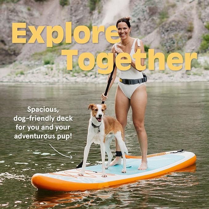 Retrospec Weekender Inflatable Paddle Board with Beach Accessories - 10'6" X 32in SUP Board, Textured Deck Pad, Pump & Travel Bag - Lightweight iSUP-StrideForce Fitness