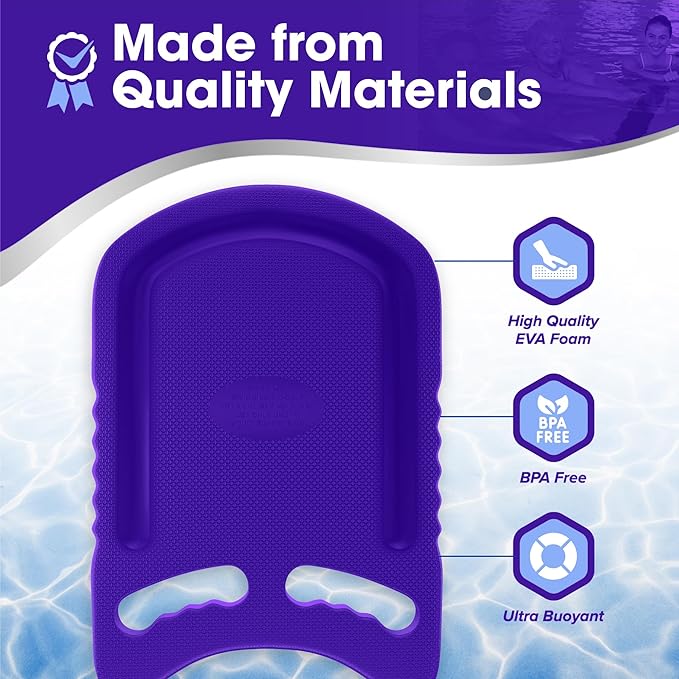 Kickboard Adult & Youth Swim Buoy Aid Leg Kick Exercise Training Float for Swimming Pool or Open Water Foam Equipment | High Buoyancy | Non-Slip | EVA Material & BPA Free-StrideForce Fitness