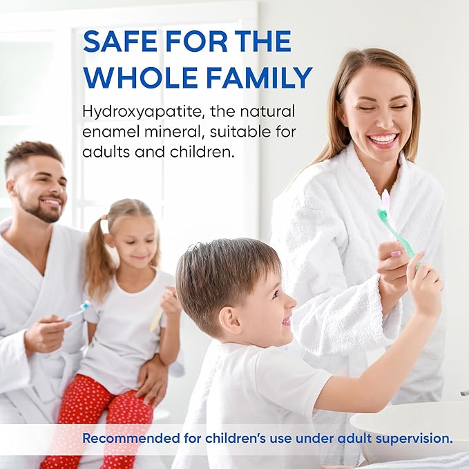 10% Nano Hydroxyapatite Toothpaste: Fluoride Free Natural Whitening Toothpaste for Sensitive Teeth, Enamel Support, Plaque Remover, SLS Free, Fresh Mint Flavor, Adults & Kids, 4 oz (Pack of 2)