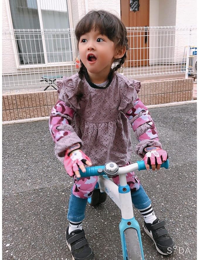 Soft-Style Kids Knee and Elbow Pads with Bike Gloves, Flexible Impact-Resistant Gear for Ages 2-11, Designed for Balance Bikes, Roller-Skating, and Skateboarding-StrideForce Fitness