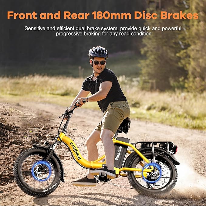 Foldable Electric Bike for Adults, Peak 1000W Brushless Motor 30MPH 70Miles City Commuter Ebike, 48V 20AH Lithium Battery, 20" Fat Tire 7-Speed E-Bicycle with Front Suspension Colourful LCD Display-StrideForce Fitness