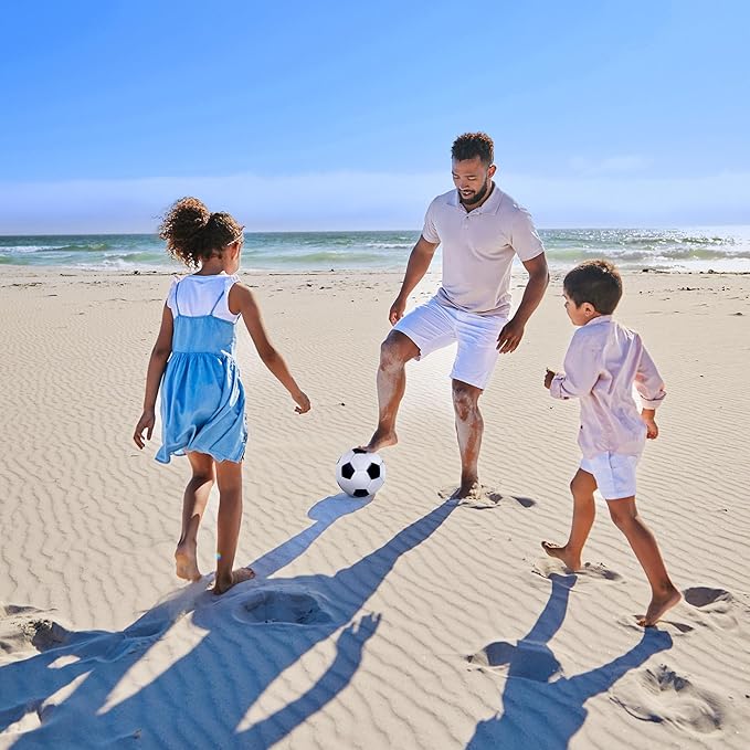 Soccer Ball Size 2 Size 3 Size 4 Size 5 with Pump - Single, 2 or 3 Pack - Official Size & Weight - Classic Indoor Outdoor Soccer Long-Lasting - Ideal Gift for Toddler Kids Boys Girls Youth Adult-StrideForce Fitness