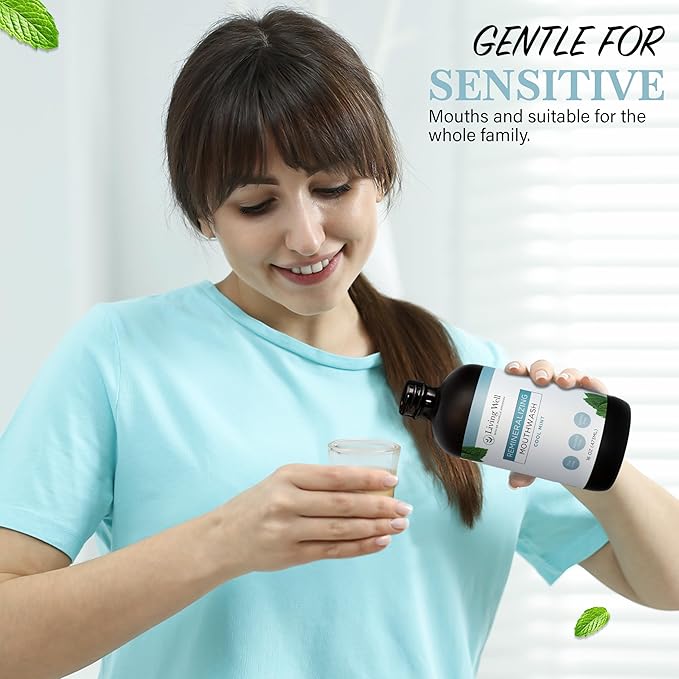 Living Well with Dr. Michelle Remineralizing & Whitening Bundle | Hydroxyapatite Tooth Powder & Cool Mint Mouthwash