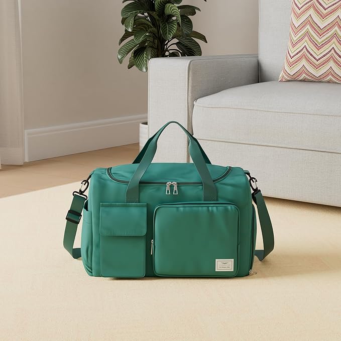 FIORETTO Women's Gym Duffle Bag with Shoes Compartment, 37L Capacity, Ideal for Travel, Gym, Sports, Duffel, Weekender-StrideForce Fitness