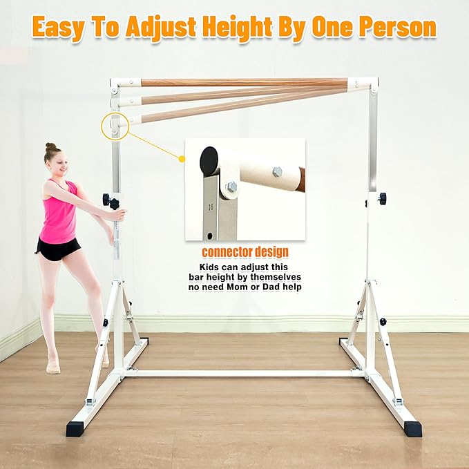 4FT/5FT Gymnastic Bar Set Gymnastics Horizontal Bar Gymnastics Kip Bar for Kids Home Use-StrideForce Fitness