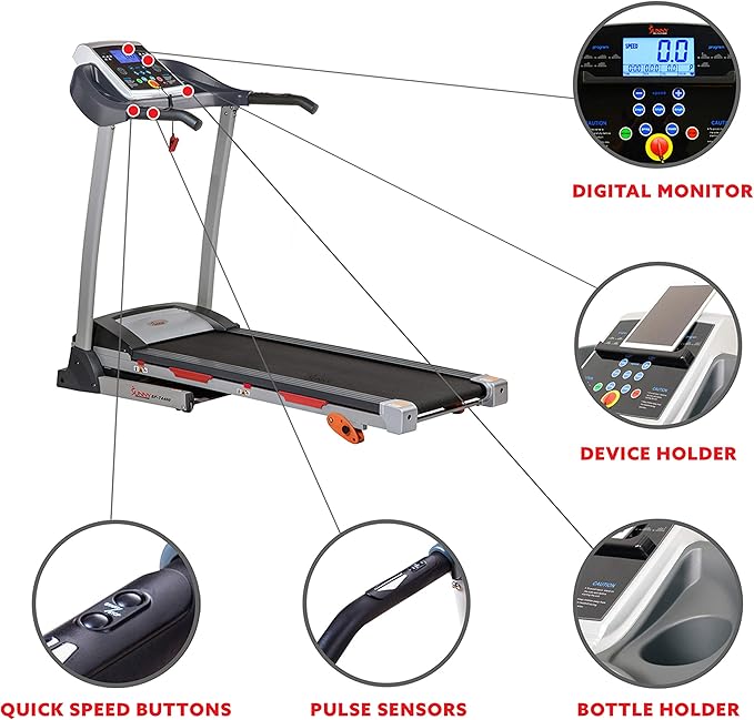 Sunny Health & Fitness Smart Wi-Fi Treadmills-StrideForce Fitness