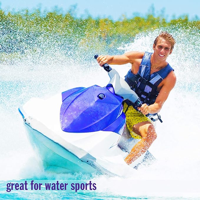 Mack's AquaBlock Swimming Earplugs, 3 Pair - Comfortable, Waterproof, Reusable Silicone Ear Plugs for Swimming, Snorkeling, Showering, Surfing and Bathing (Purple)-StrideForce Fitness