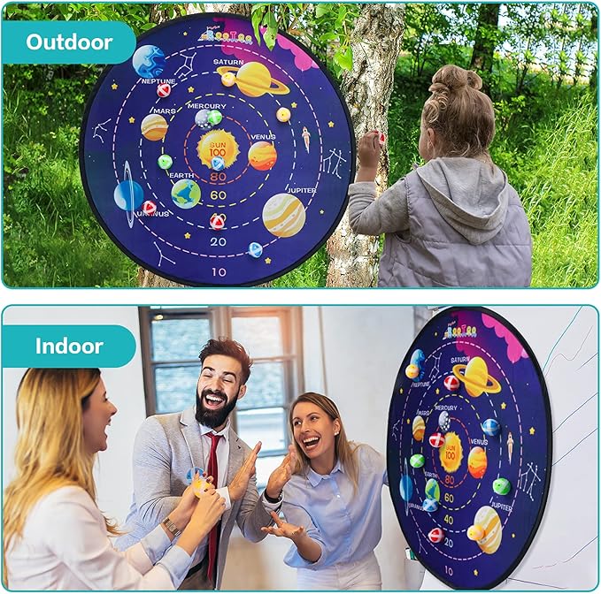 BooTaa 29" Large Dart Board for Kids, Kids Dart Board with Sticky Balls, Boys Toys, Indoor/Sport Outdoor Fun Party Play Game Toys, Birthday Gifts for 3 4 5 6 7 8 9 10 11 12 Year Old Boys Girls-StrideForce Fitness