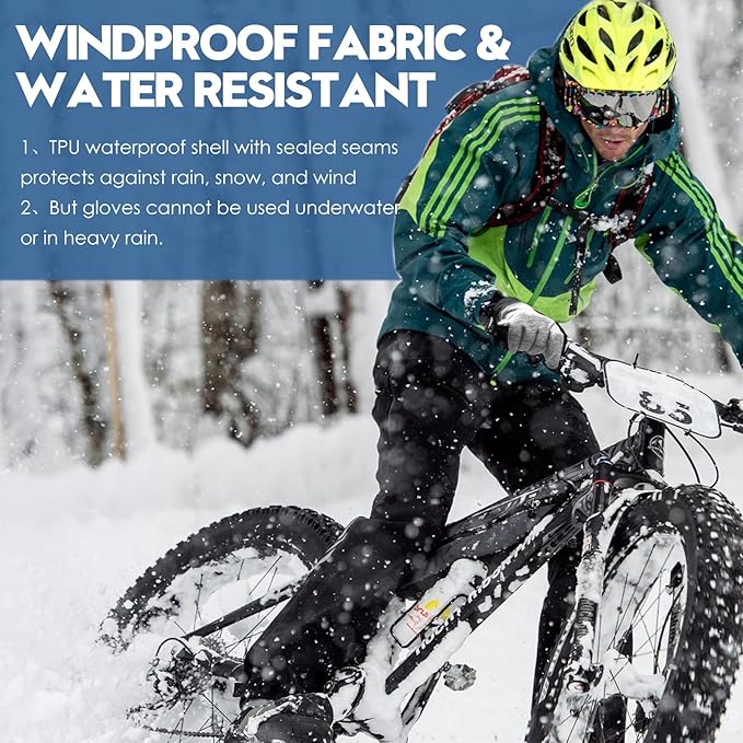 Bruvoalon Winter Gloves for Women & Men, 3M Thermal Insulation, Lycra Fabric, Windproof, Touchscreen, Anti-Slip, Cold Weather-StrideForce Fitness