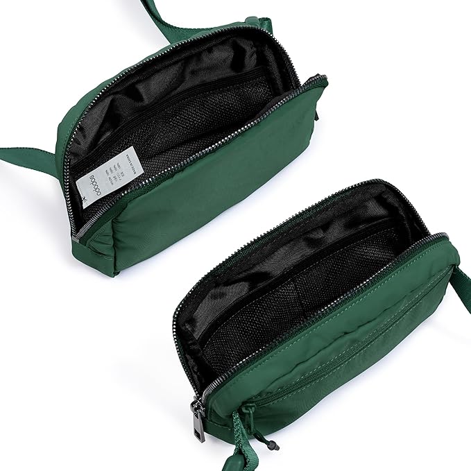ODODOS Unisex Mini Belt Bag with Adjustable Strap Small Fanny Pack for Workout Running Traveling Hiking, Forest-StrideForce Fitness