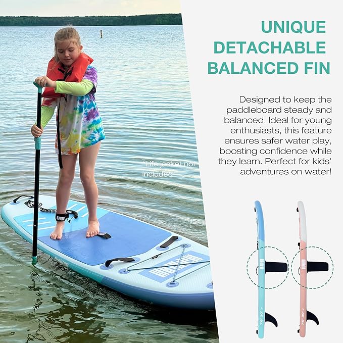 Niphean（Ultra-Light）Inflatable Paddle Board with (Beginner Friendly) StabilTrac Fin and Durable SUP Accessories, 10' Stand Up Paddle Boards for Adults & Youth, Versatile Yoga Paddle Board, Gift Ideas-StrideForce Fitness