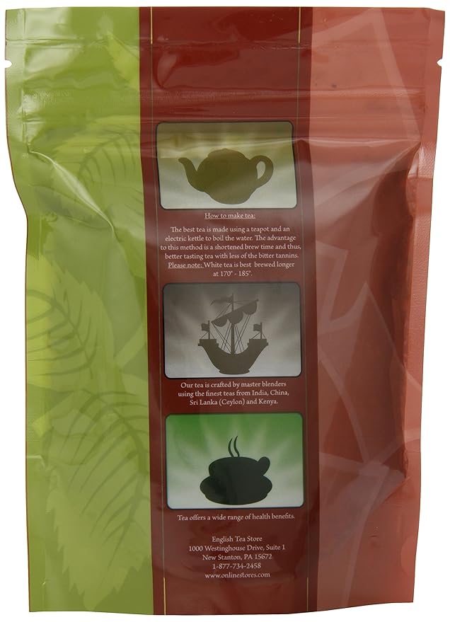 English Tea Store Oasis Mango White Tea - 2oz | Tropical Loose Leaf White tea with Natural Mango Flavor | Light and Fruity Blend for Iced or Hot Tea | Premium Refreshing White Tea Pouch-StrideForce Fitness