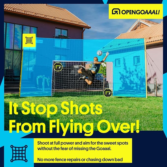 3-in-1 Soccer Training Rebounder & Goal Backstop Net - Soccer Goal for Volley, Passing, Solo Training - Outdoor Sports, Backyard Games-StrideForce Fitness