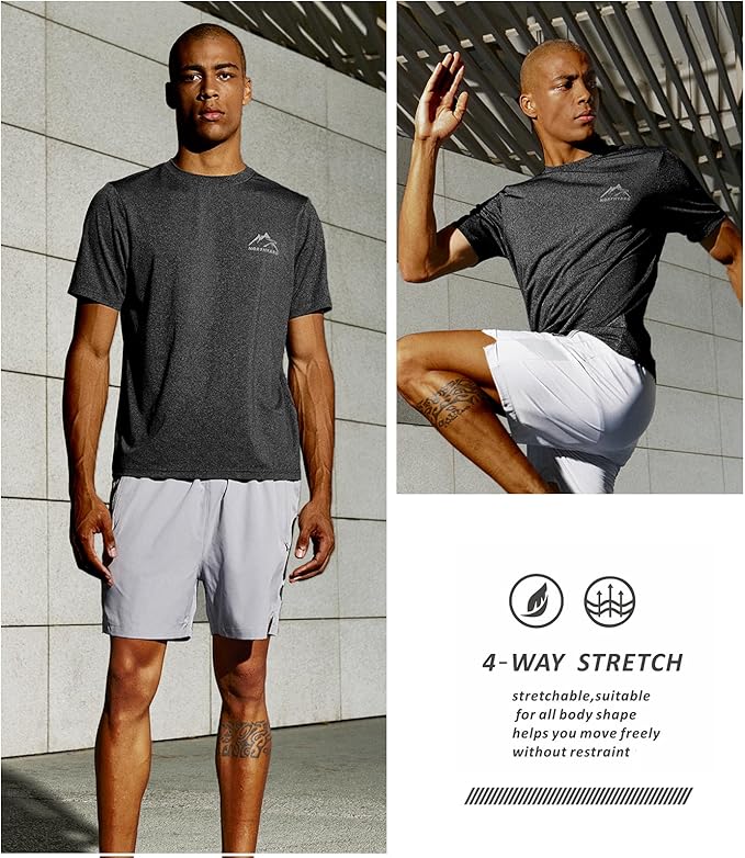 NORTHYARD Men's UPF 50+ Sun Protection Shirts Swim SPF UV Quick Dry Short Sleeve T-Shirts for Athletic Fishing Rash Guard-StrideForce Fitness