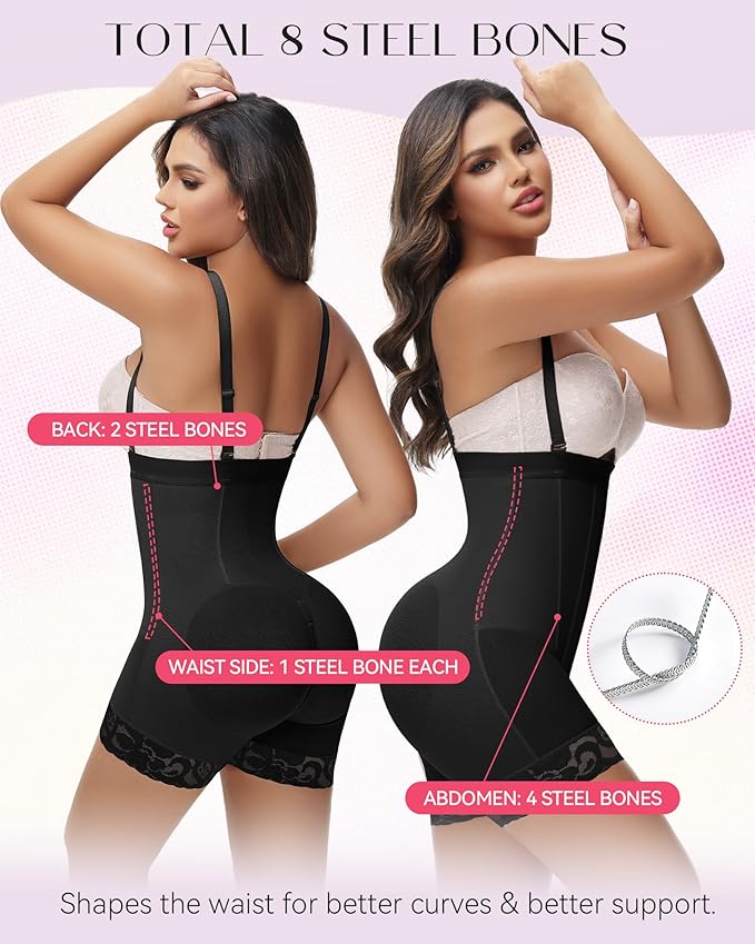SHAPSHE Faja Colombianas Moldeadoras Body Shaper Strapless Shapewear Stage High Compression Garment Butt Lifter Tummy Control-StrideForce Fitness