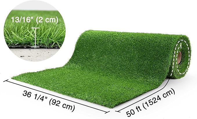 Yescom Sports Sled Strips Turf Gym Turf Flooring for Weight Sled Push Gym Equipment Outdoor Indoor Use 50'x3'x2PCS(300 Sq.Ft) 0.8" H-StrideForce Fitness