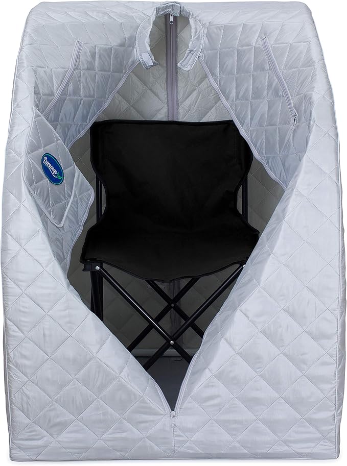 Durasage Portable Steam Sauna for Home - Personal Full Body Detox Sauna Tent with 800W Steam Generator, 60-Min Timer, Foldable Design & Chair for Relaxation-StrideForce Fitness