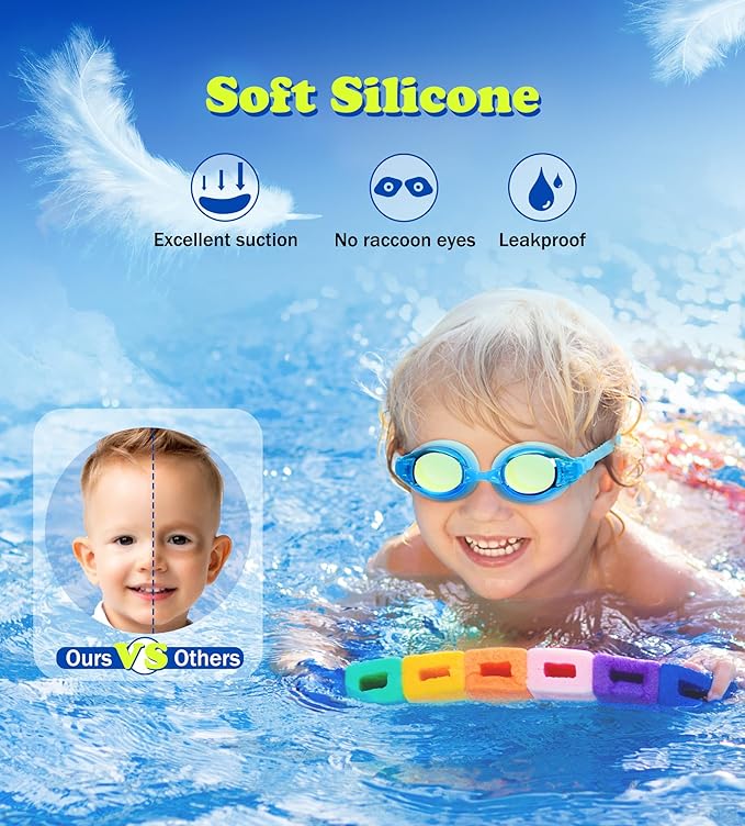 Aegend 2 Pack Kids Goggles, Swimming Goggles for Kids Age 4-16 Boys and Girls Youth, Anti-Fog Waterproof Anti-UV Pool Goggles-StrideForce Fitness