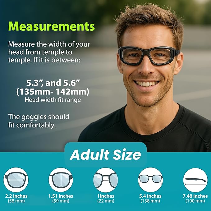 BLUE CUT Safety Outdoor Sports Goggles Unisex Anti Fog Ideal For Basketball Racquetball-StrideForce Fitness