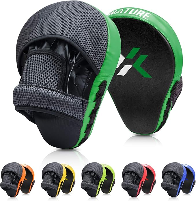 Boxing and MMA Punching Mitts - Hook & Jab Pads, Focus Punch Mitts, Target Focus Pads, and Kick Shield for Muay Thai Training-StrideForce Fitness