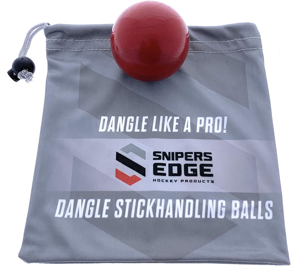 Snipers Edge Hockey Stickhandling Balls - Hockey Dangle Balls with Bag - Improve Stickhandling On and Off The Ice - Bring Anywhere!-StrideForce Fitness