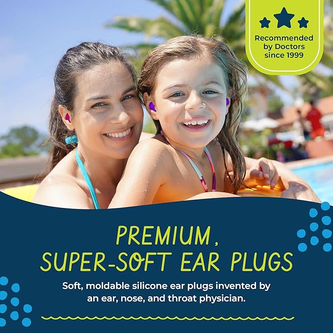 Earvolution Original Putty Buddies Ear Plugs for Swimming - Invented by an Ear Physician - Moldable, Premium Silicone Ear Plugs - One Size - Waterproof - Made in The USA - 3 Pair Pack-StrideForce Fitness