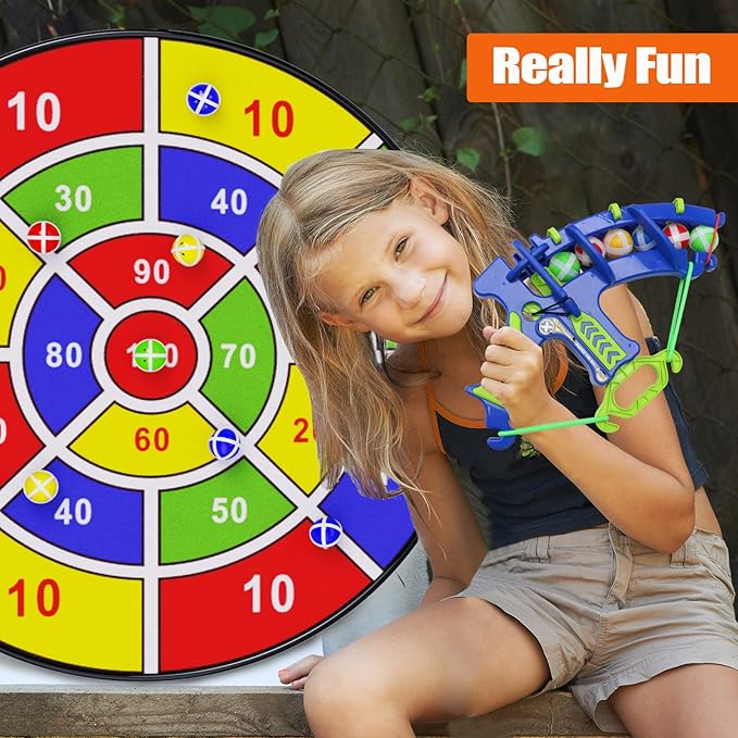 BooTaa 29" Large Dart Board for Kids, Kids Dart Board with Sticky Balls, Boys Toys, Indoor/Sport Outdoor Fun Party Play Game Toys, Birthday Gifts for 3 4 5 6 7 8 9 10 11 12 Year Old Boys Girls-StrideForce Fitness