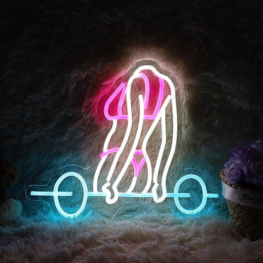 Gym Neon Sign For Home Gym Decor Gym Lighting for Man Cave Decor Gifts 15.7"×12.9"-StrideForce Fitness