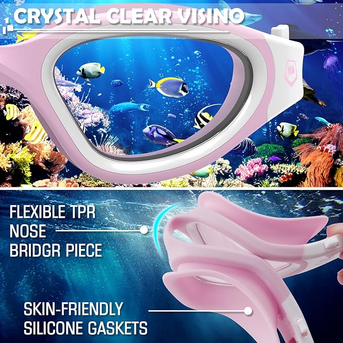 WIN.MAX Polarized Swimming Goggles Swim Pool Goggles Anti Fog Anti UV No Leakage Clear Vision for Men Women Adults Teenagers-StrideForce Fitness